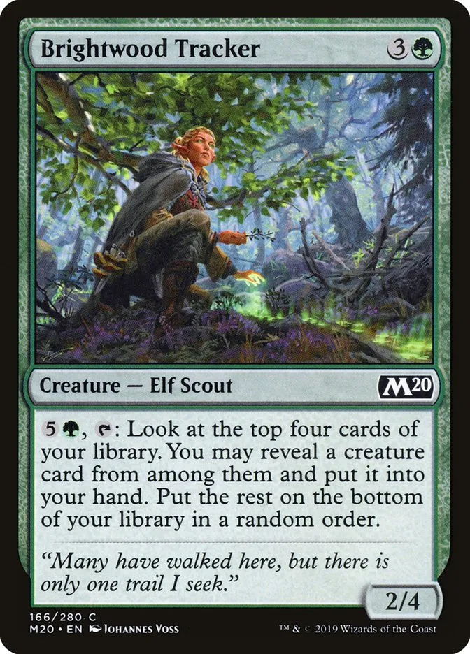 2019 Core Set 2020 Brightwood Tracker [Foil] common #166 common card image