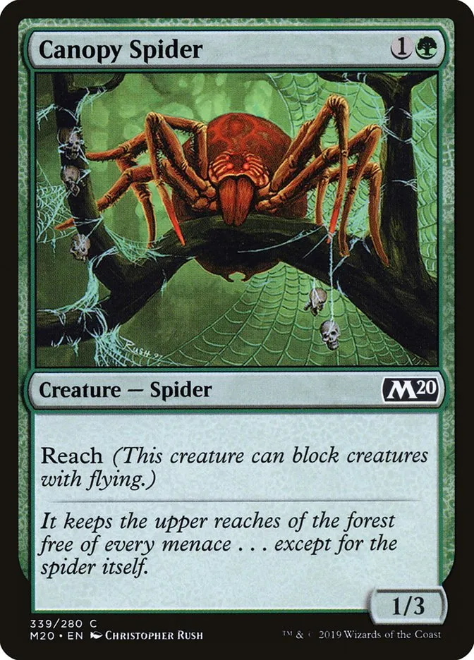 2019 Core Set 2020 Canopy Spider common #339 common card image