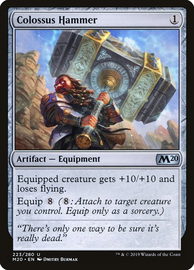 2019 Core Set 2020 Colossus Hammer uncommon #223 uncommon card image