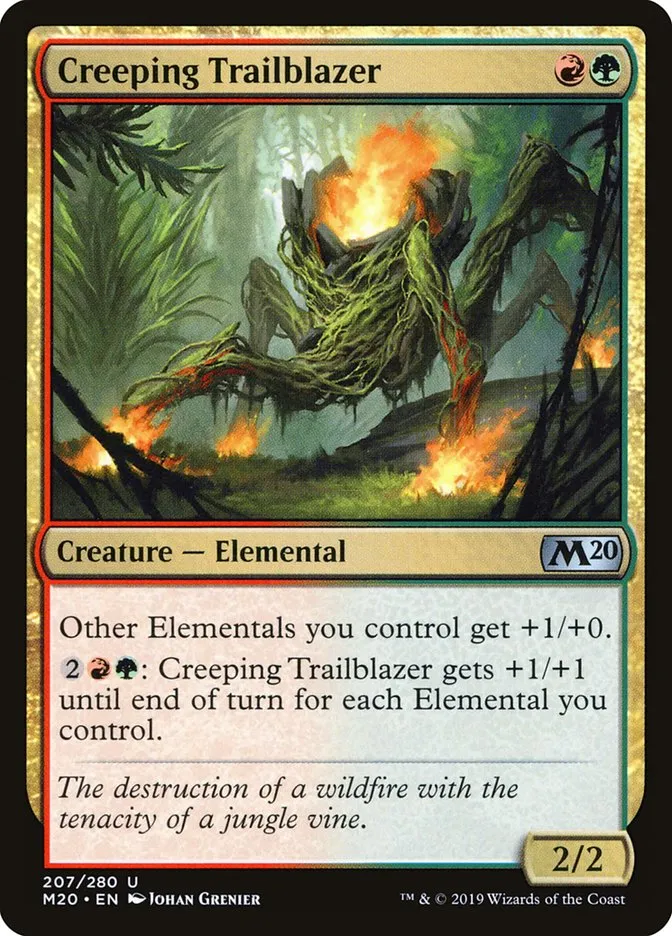 2019 Core Set 2020 Creeping Trailblazer uncommon #207 uncommon card image
