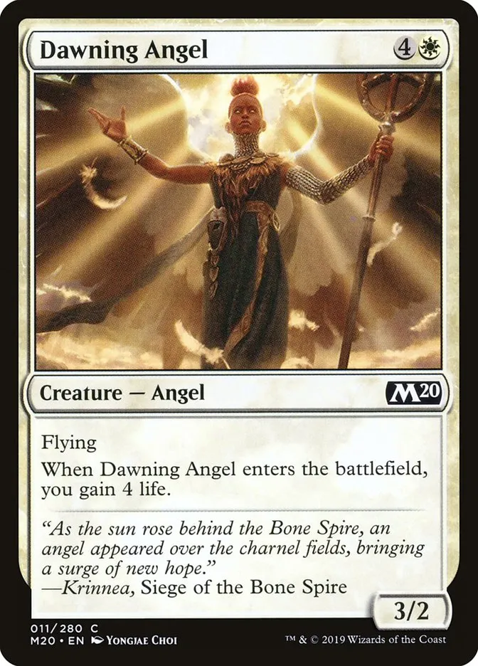 2019 Core Set 2020 Dawning Angel common #11 common card image