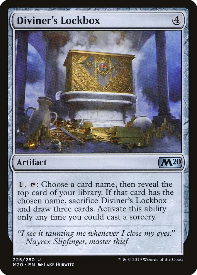2019 Core Set 2020 Diviner's Lockbox uncommon #225 uncommon card image