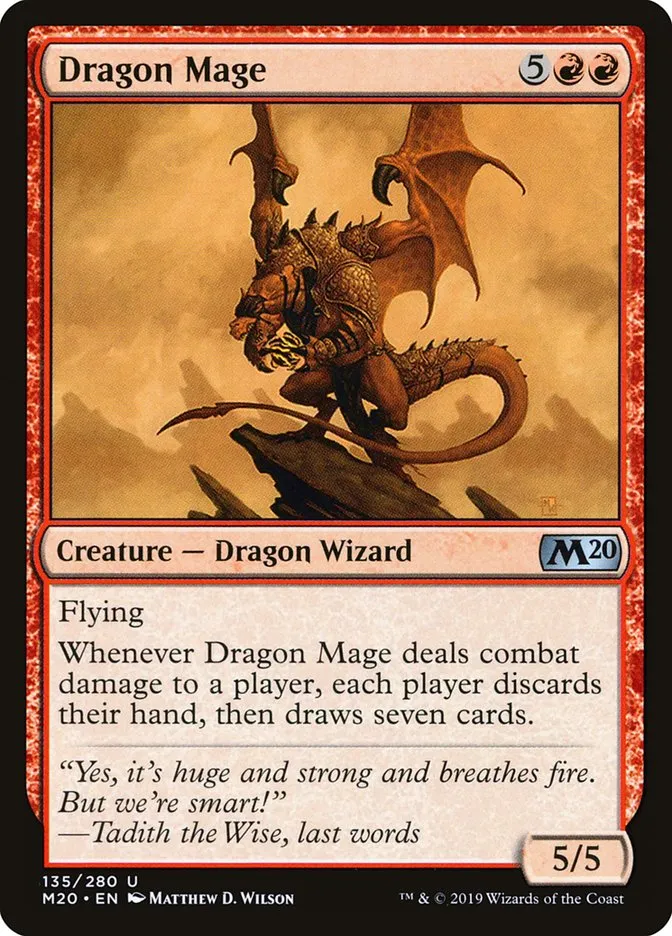 2019 Core Set 2020 Dragon Mage uncommon #135 uncommon card image