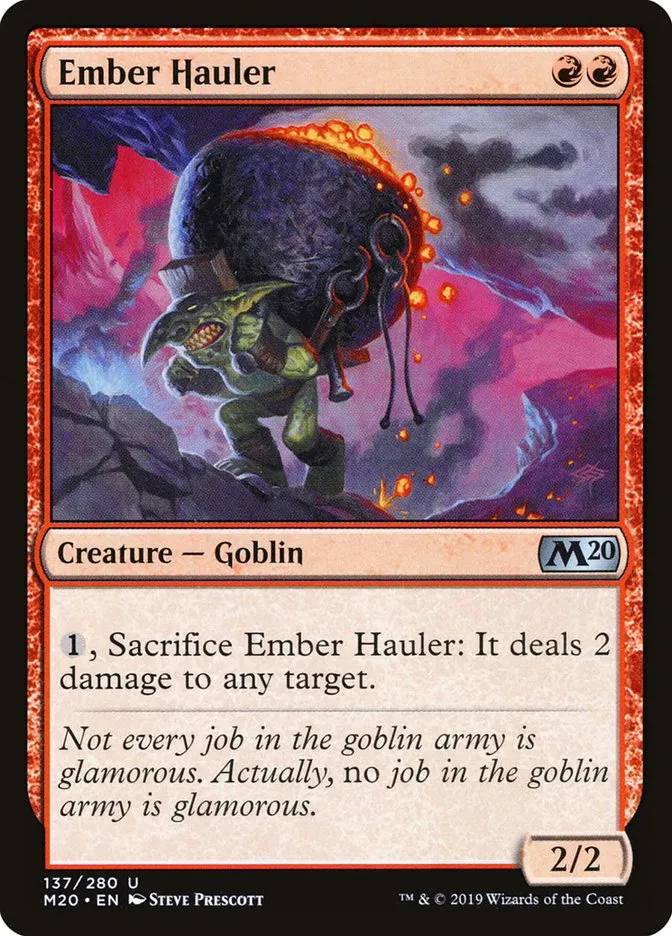 2019 Core Set 2020 Ember Hauler uncommon #137 uncommon card image