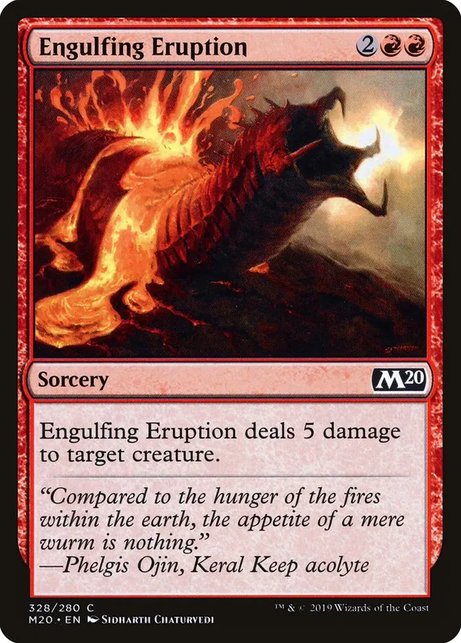 2019 Core Set 2020 Engulfing Eruption common #328 common card image