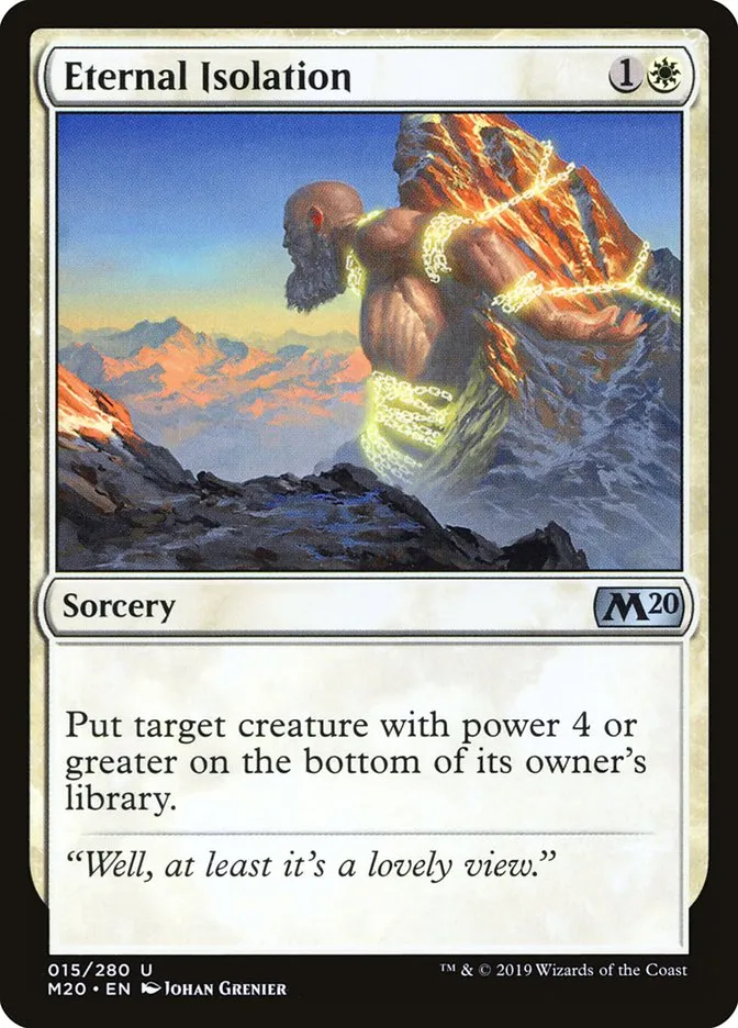 2019 Core Set 2020 Eternal Isolation uncommon #15 uncommon card image