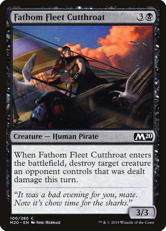 2019 Core Set 2020 Fathom Fleet Cutthroat [Foil] common #100 common card image