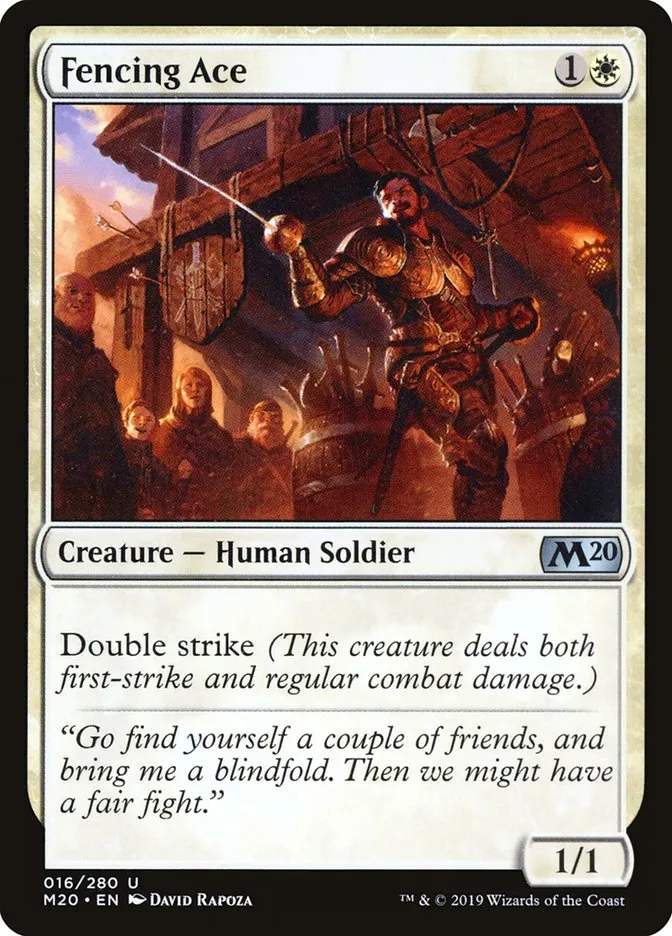 2019 Core Set 2020 Fencing Ace uncommon #16 uncommon card image