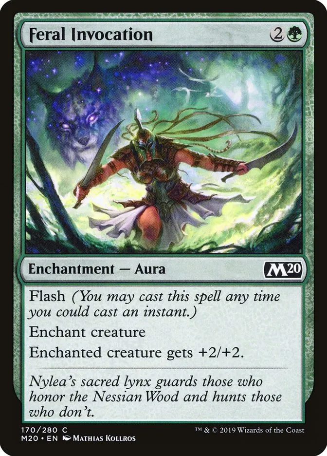 2019 Core Set 2020 Feral Invocation common #170 common card image