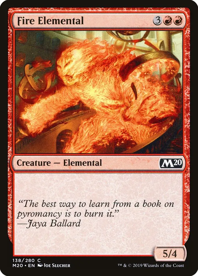 2019 Core Set 2020 Fire Elemental common #138 common card image