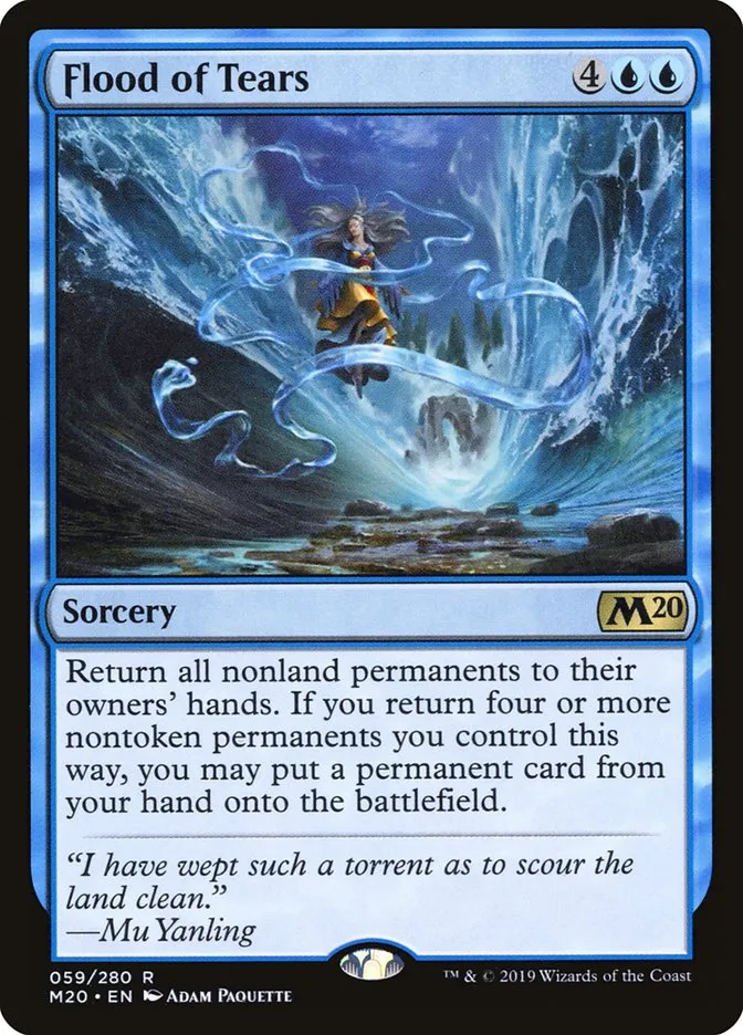2019 Core Set 2020 Flood of Tears [Foil] rare #59 rare card image