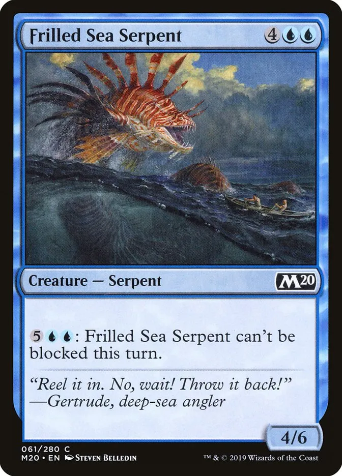 2019 Core Set 2020 Frilled Sea Serpent common #61 common card image