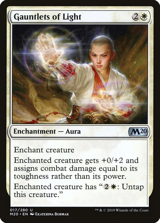 2019 Core Set 2020 Gauntlets of Light [Foil] uncommon #17 uncommon card image