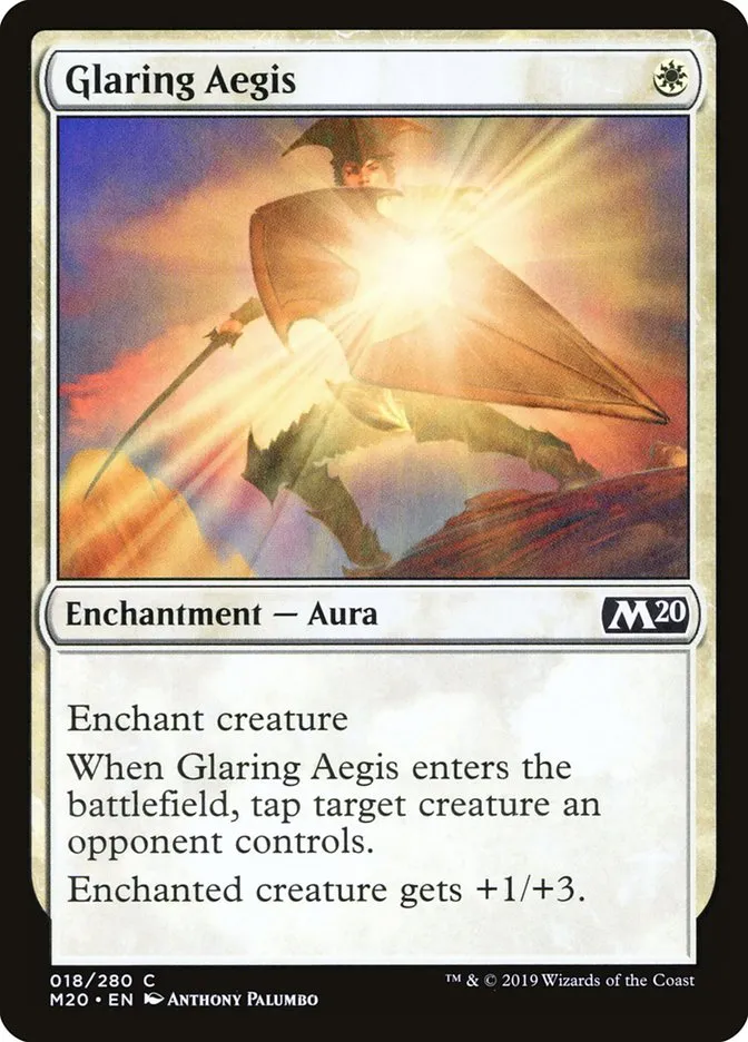 2019 Core Set 2020 Glaring Aegis common #18 common card image