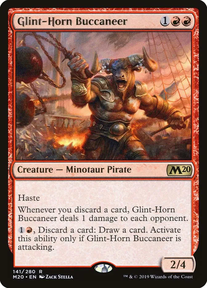 2019 Core Set 2020 Glint-Horn Buccaneer [Foil] rare #141 rare card image