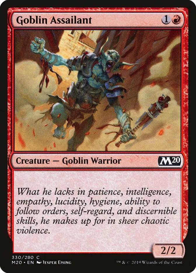 2019 Core Set 2020 Goblin Assailant common #330 common card image