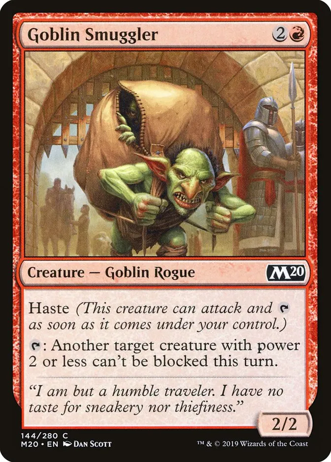 2019 Core Set 2020 Goblin Smuggler common #144 common card image