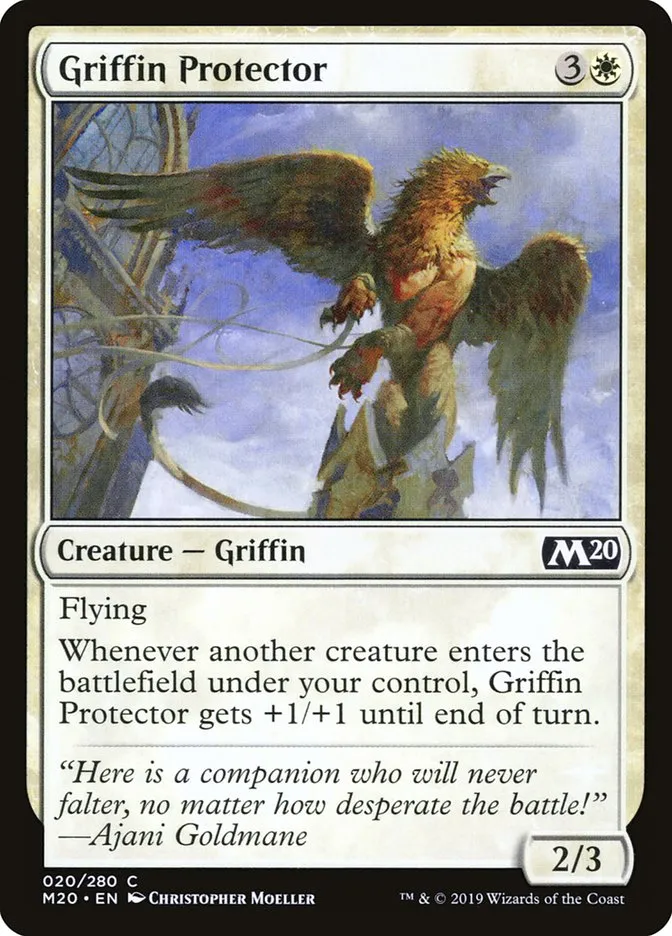 2019 Core Set 2020 Griffin Protector [Foil] common #20 common card image