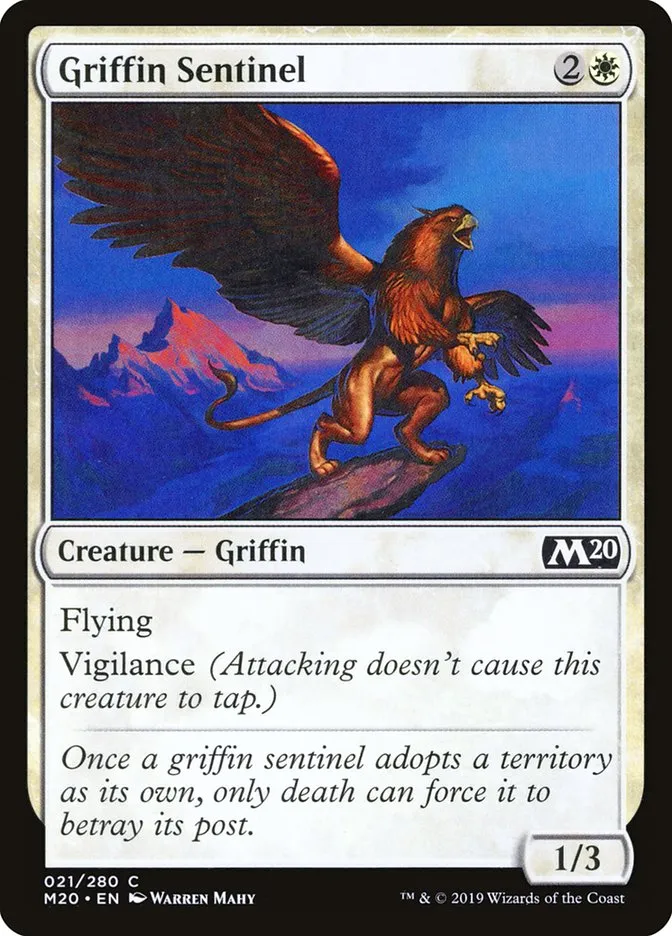 2019 Core Set 2020 Griffin Sentinel common #21 common card image