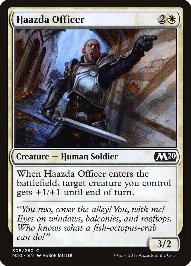 2019 Core Set 2020 Haazda Officer common #305 common card image
