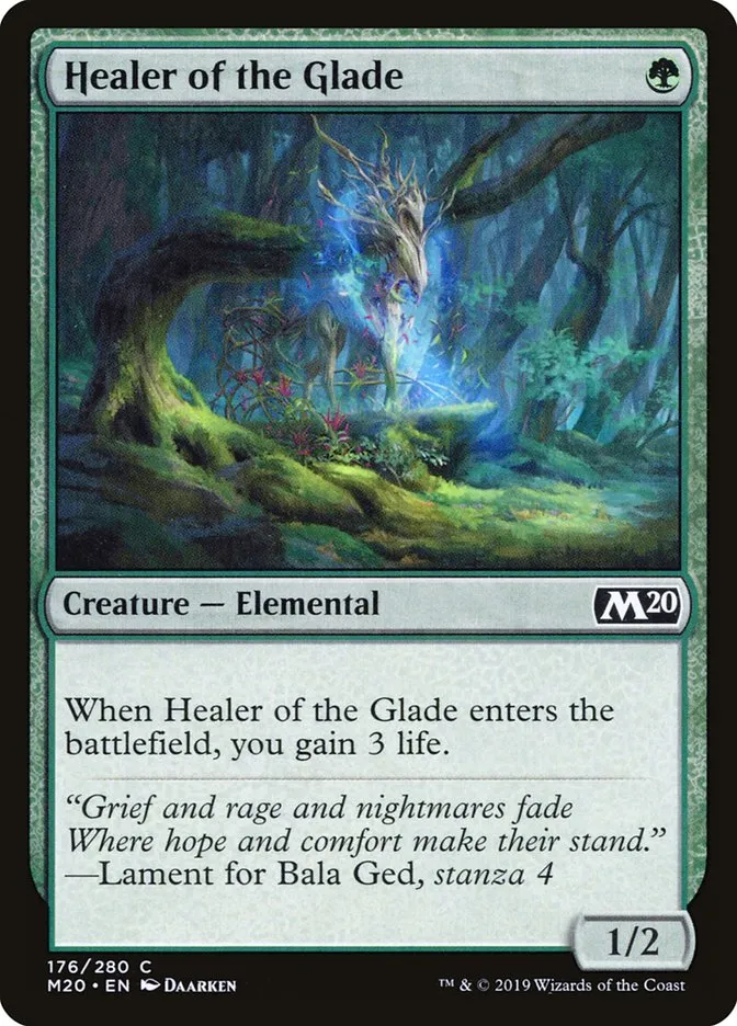 2019 Core Set 2020 Healer of the Glade #176 common card image