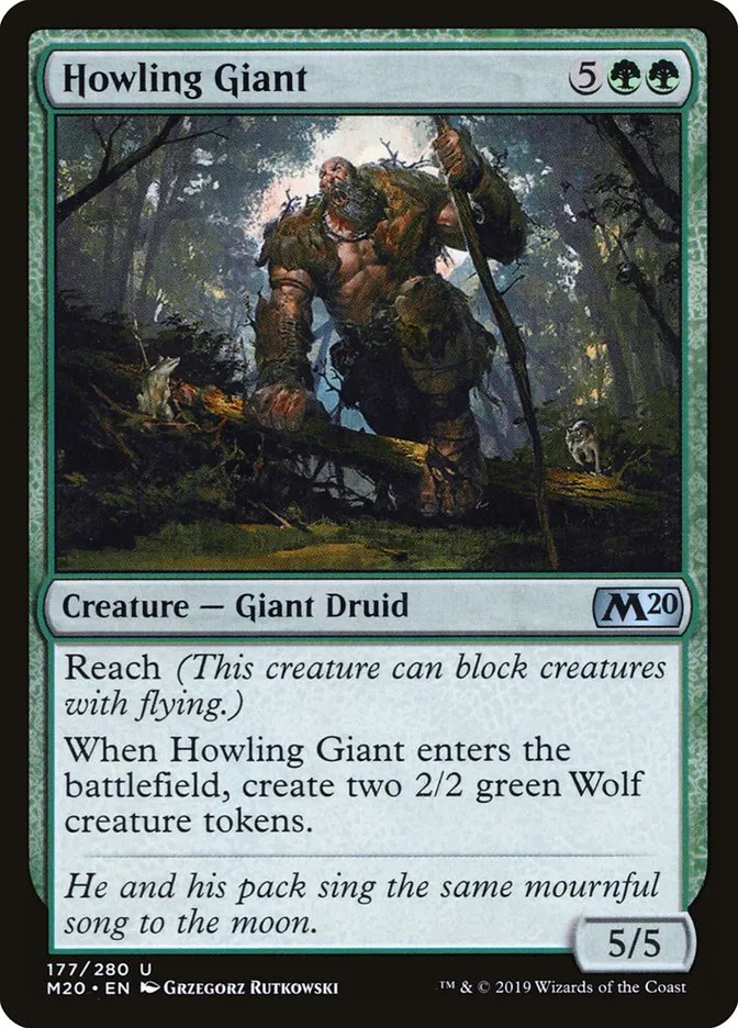 2019 Core Set 2020 Howling Giant uncommon #177 uncommon card image