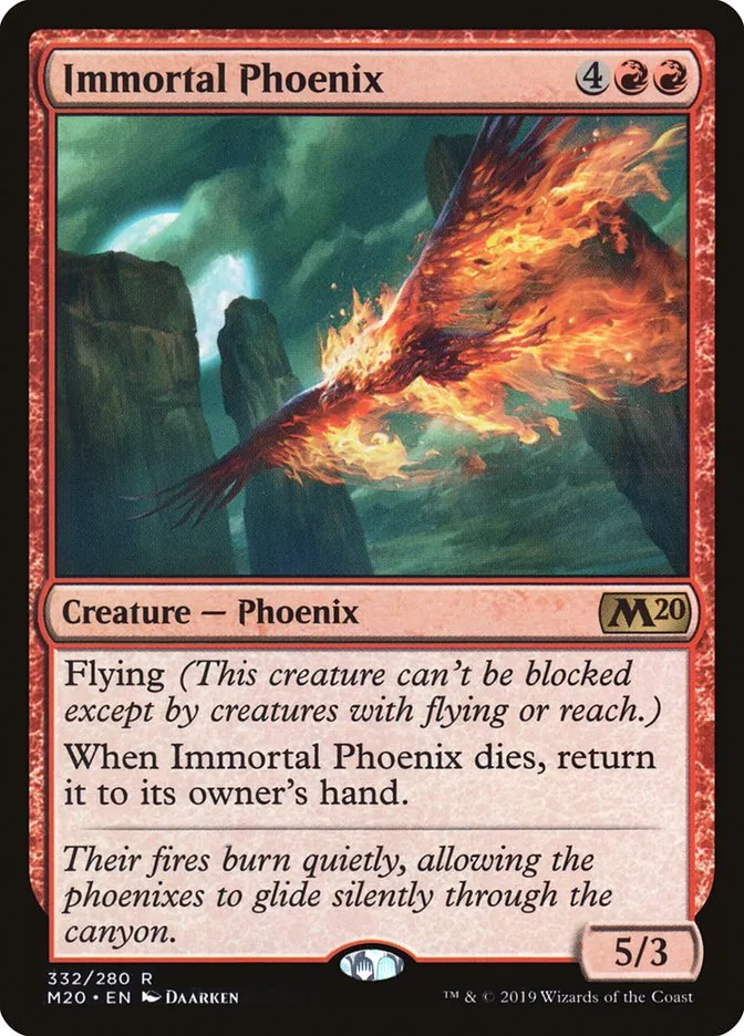 2019 Core Set 2020 Immortal Phoenix rare #332 rare card image