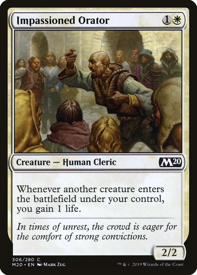 2019 Core Set 2020 Impassioned Orator common #306 common card image