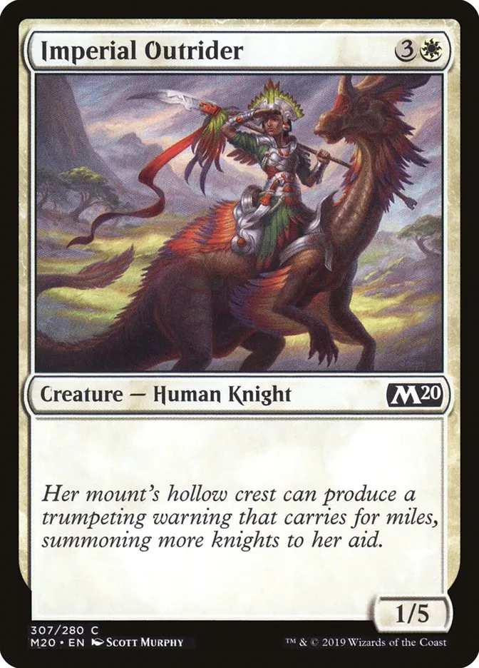 2019 Core Set 2020 Imperial Outrider common #307 common card image