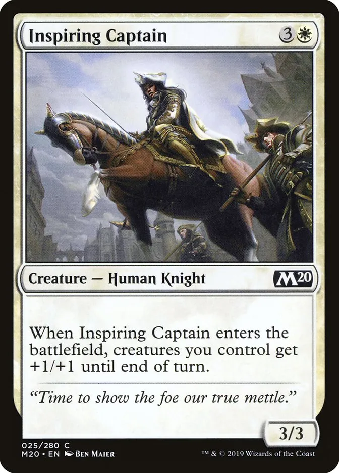 2019 Core Set 2020 Inspiring Captain common #25 common card image