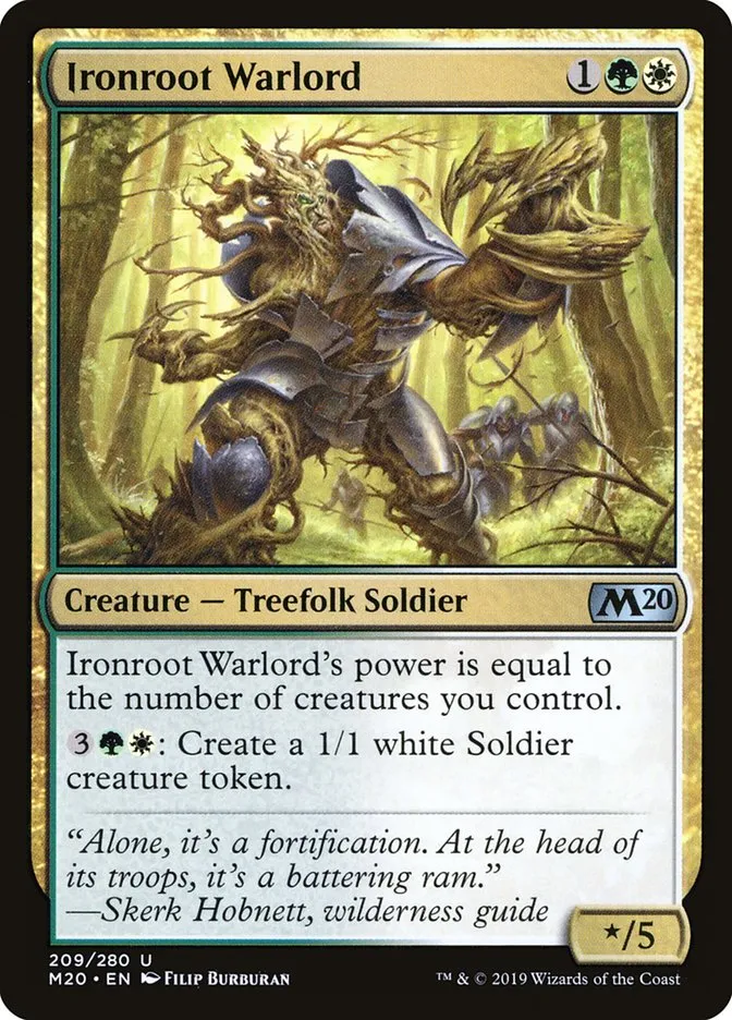 2019 Core Set 2020 Ironroot Warlord uncommon #209 uncommon card image