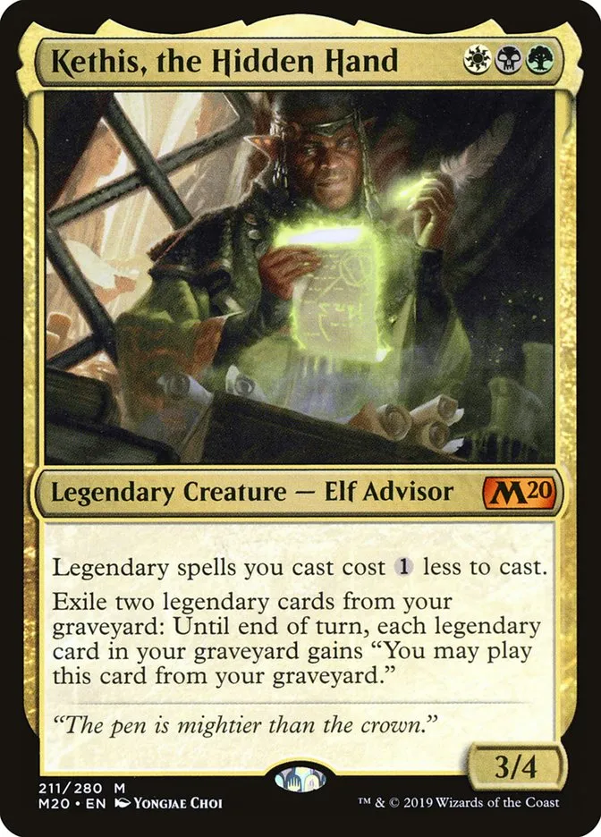 2019 Core Set 2020 Kethis, the Hidden Hand #211 mythic card image