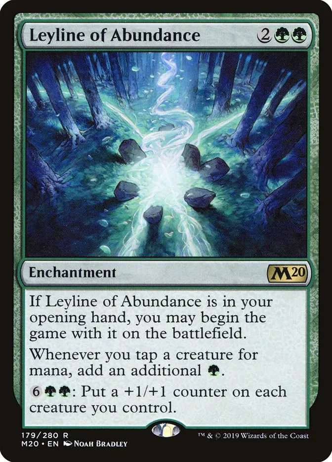 2019 Core Set 2020 Leyline of Abundance rare #179 rare card image