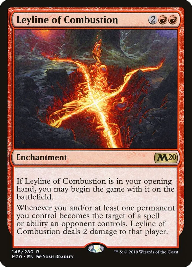 2019 Core Set 2020 Leyline of Combustion rare #148 rare card image