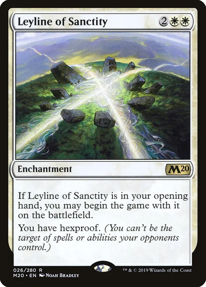 2019 Core Set 2020 Leyline of Sanctity [Foil] rare #26 rare card image