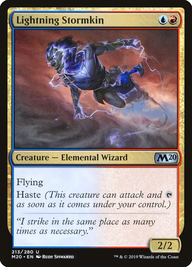 2019 Core Set 2020 Lightning Stormkin uncommon #213 uncommon card image