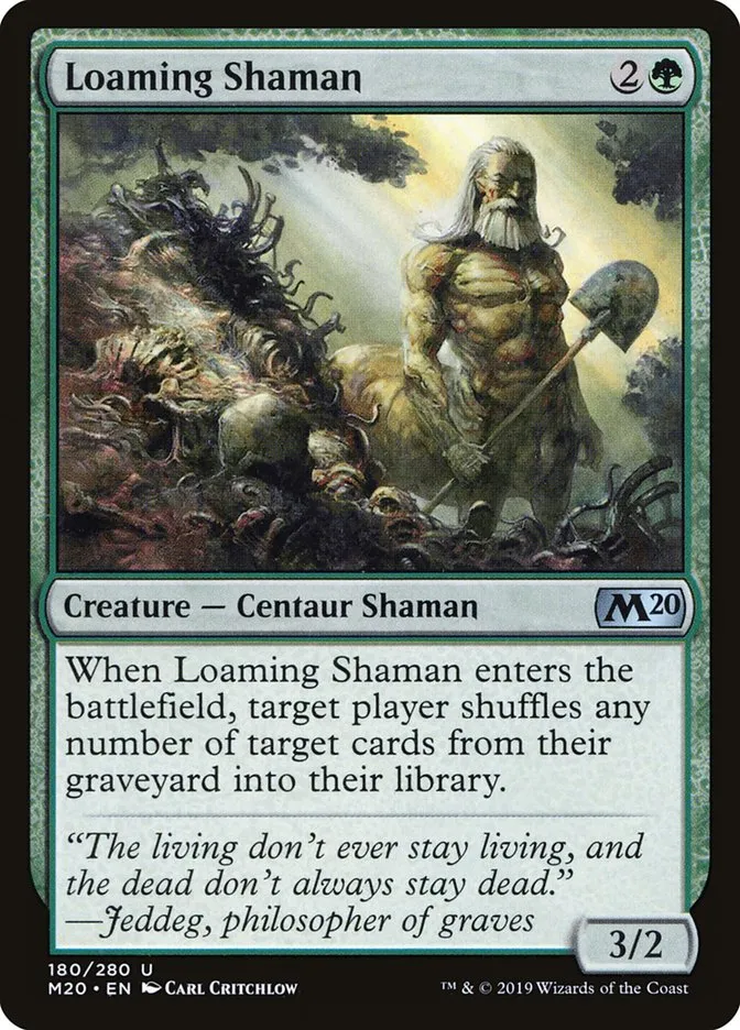 2019 Core Set 2020 Loaming Shaman uncommon #180 uncommon card image