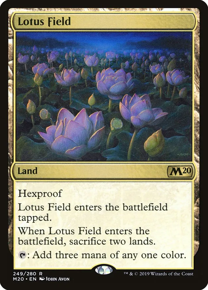 2019 Core Set 2020 Lotus Field [Prerelease] rare #249 rare card image