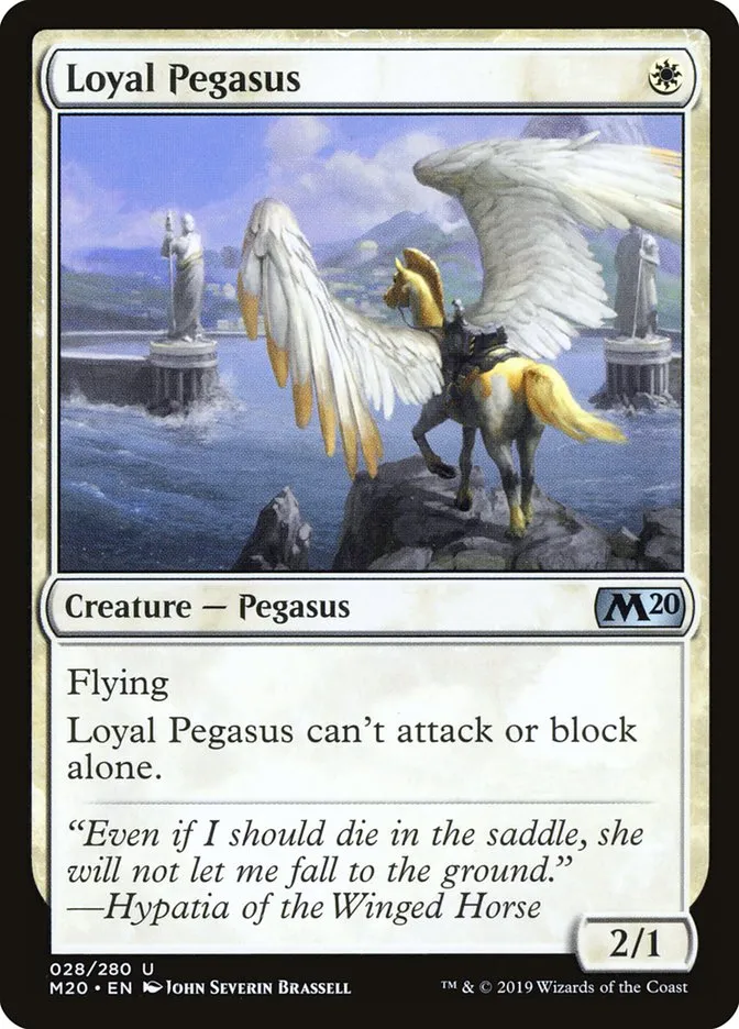 2019 Core Set 2020 Loyal Pegasus uncommon #28 uncommon card image