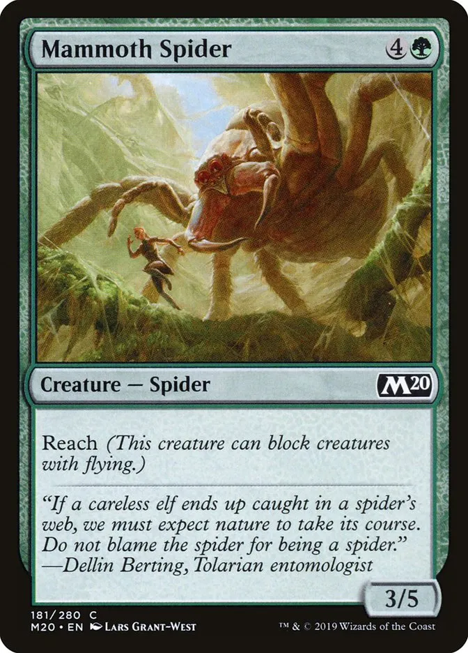 2019 Core Set 2020 Mammoth Spider [Foil] common #181 common card image