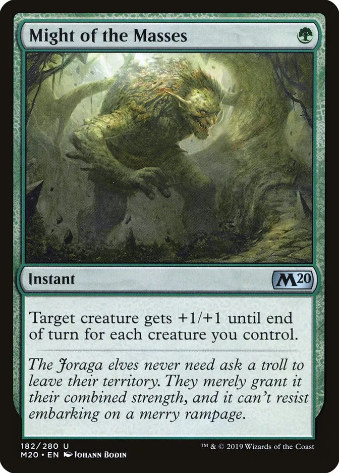 2019 Core Set 2020 Might of the Masses #182 uncommon card image