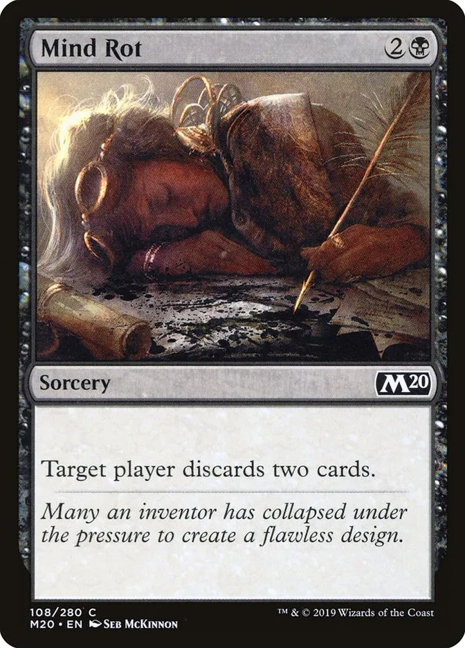 2019 Core Set 2020 Mind Rot common #108 common card image