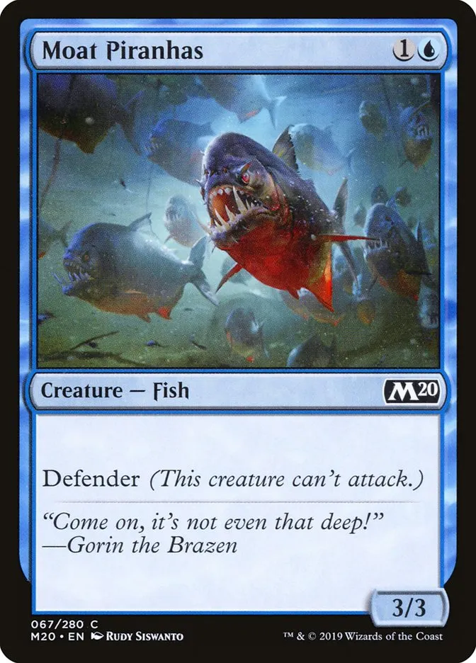 2019 Core Set 2020 Moat Piranhas common #67 common card image