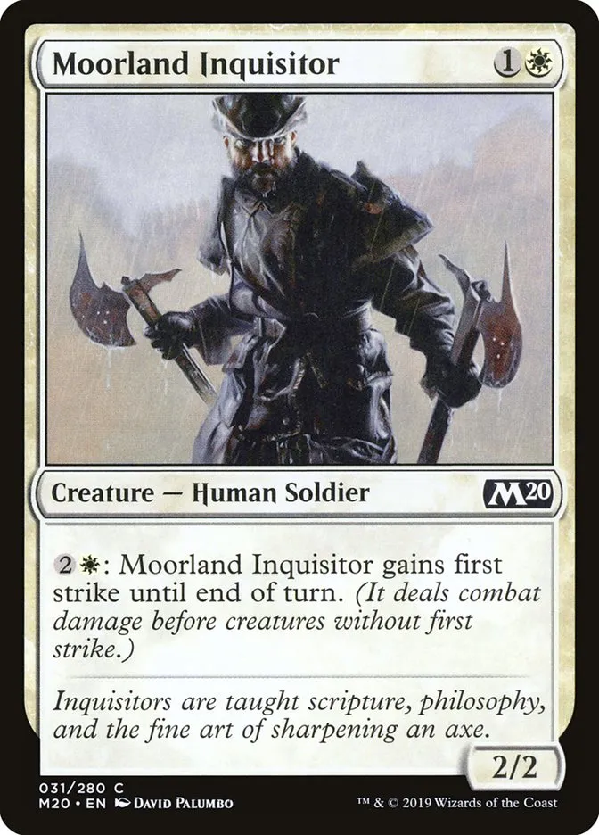 2019 Core Set 2020 Moorland Inquisitor [Foil] common #31 common card image