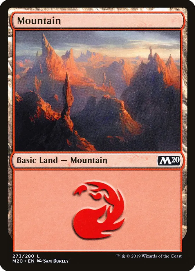 2019 Core Set 2020 Mountain common #273 common card image