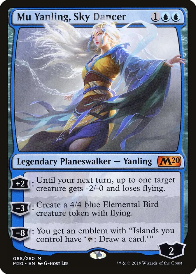 2019 Core Set 2020 Mu Yanling, Sky Dancer [Foil] mythic #68 mythic card image