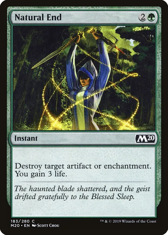 2019 Core Set 2020 Natural End [Foil] common #183 common card image
