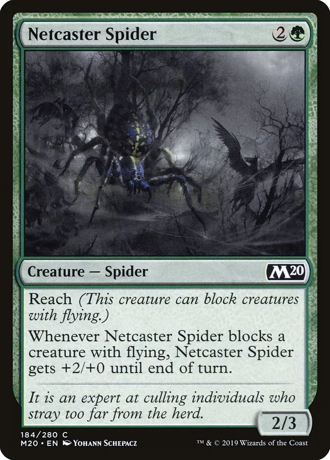 2019 Core Set 2020 Netcaster Spider common #184 common card image