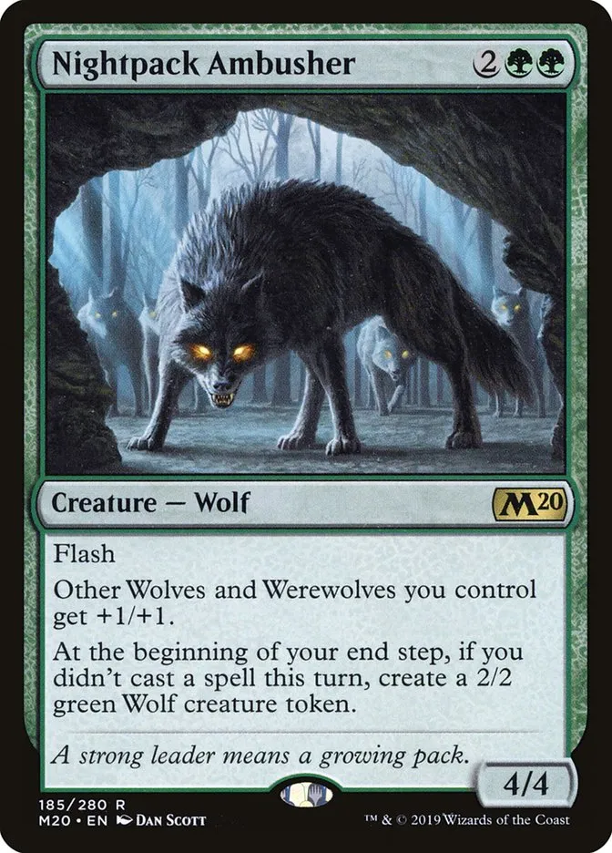 2019 Core Set 2020 Nightpack Ambusher rare #185 rare card image