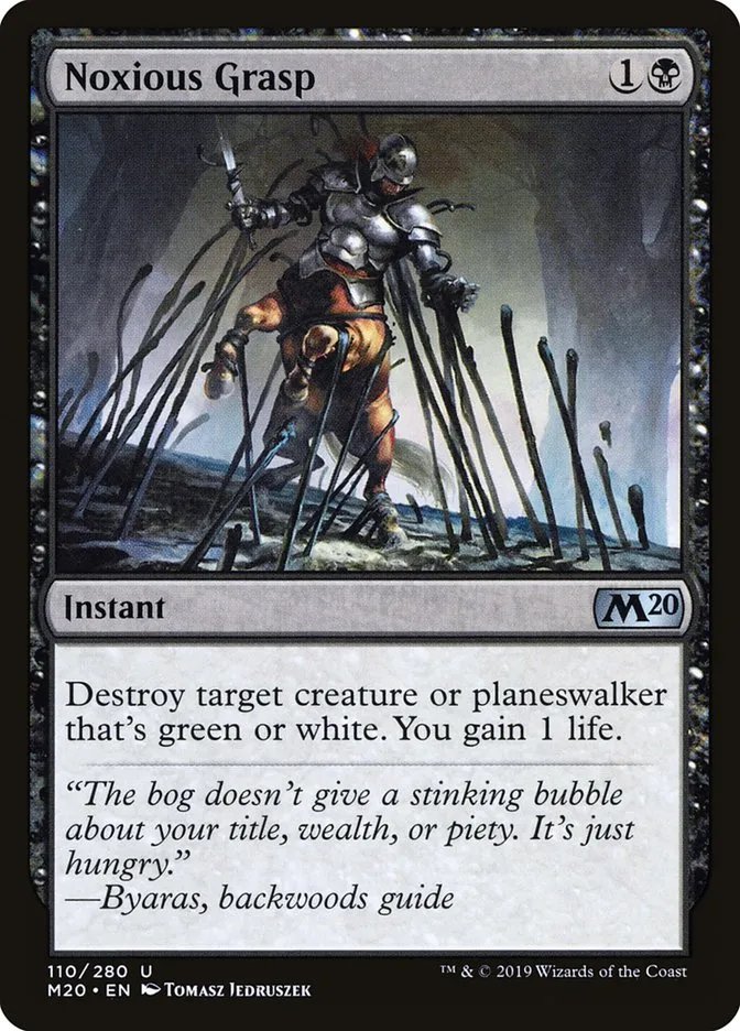 2019 Core Set 2020 Noxious Grasp uncommon #110 uncommon card image